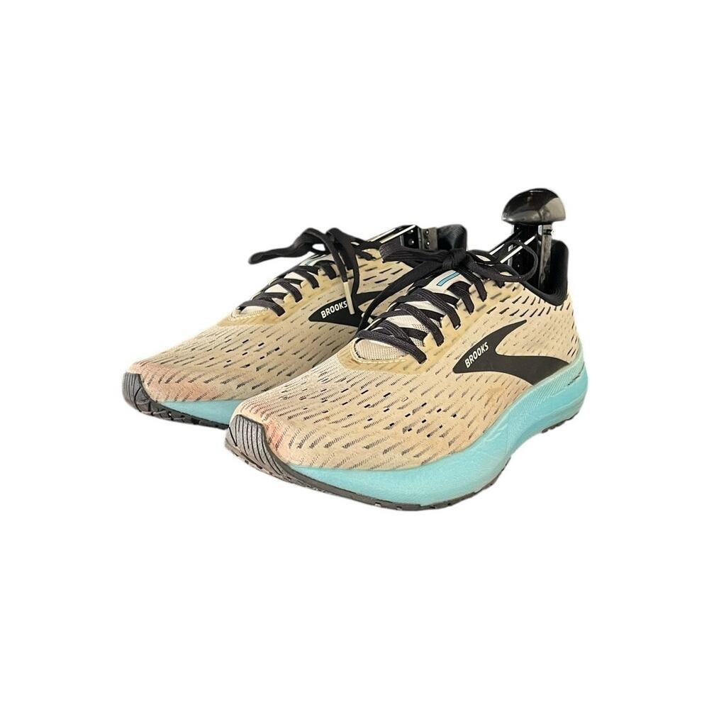 Brooks Womens Hyperion Tempo Running Shoes White Black Iced Aqua Size 8.5